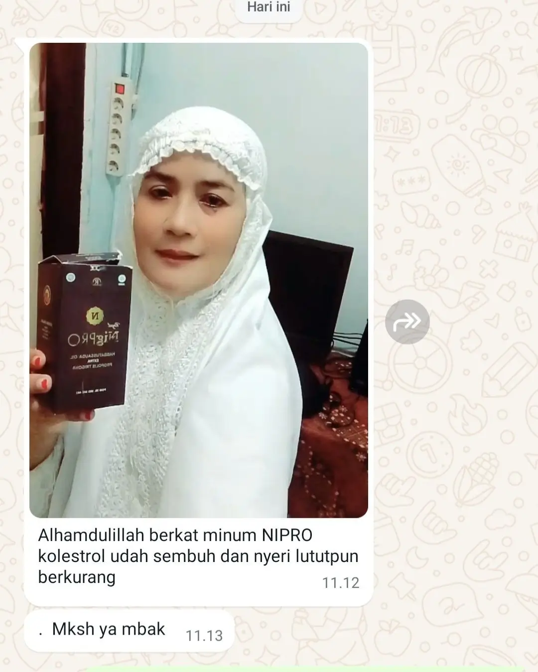 Nyeri lutut berkurang