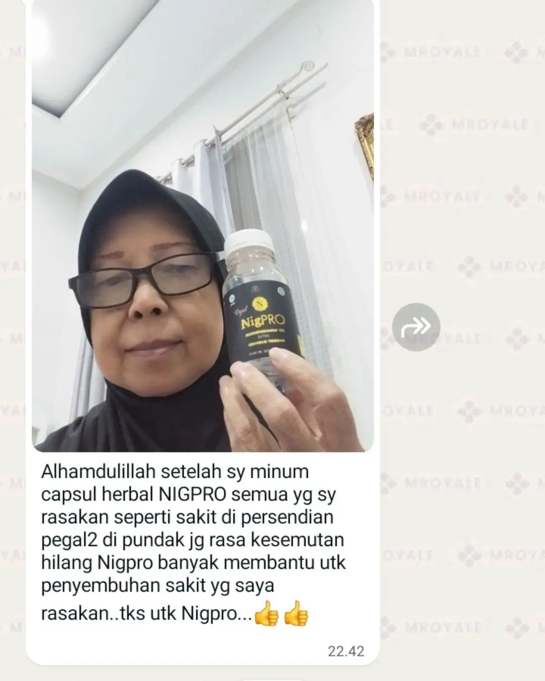 Pegal di pundak hilang