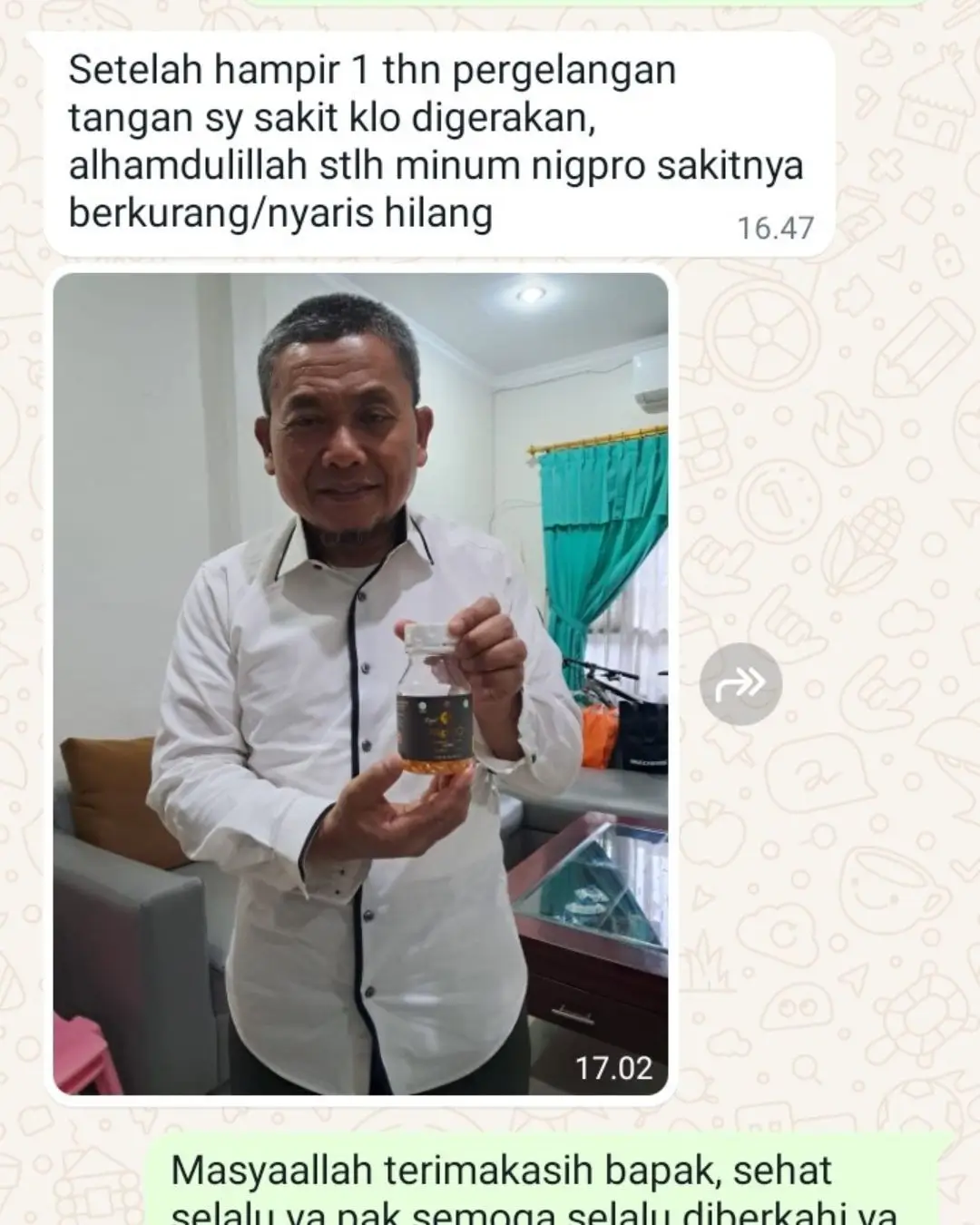 Pegal menahun hilang